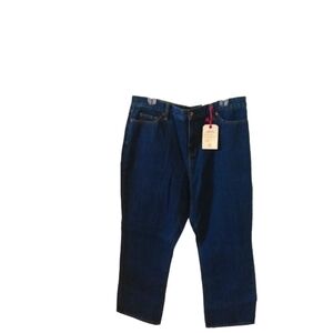 Land's End High Rise Straight Petite Jeans Sits at Waist Relaxed Fit Sz. 16P NWT